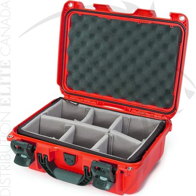 NANUK 915 CASE W / PADDED DIVIDER - ROUGE