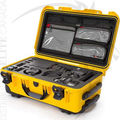 NANUK 935 CASE W / LID ORGANIZER / FOAM 2 BODIES DSLR - YELLOW