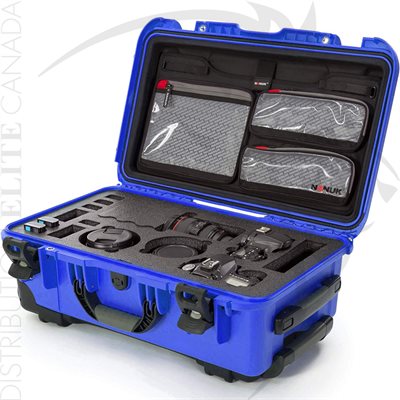 NANUK 935 CASE W / LID ORGANIZER / FOAM 2 BODIES DSLR - BLEU