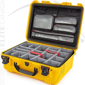 NANUK 940 CASE W / LID ORGANIZER / PADDED DIVIDER - JAUNE