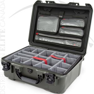 NANUK 940 CASE W / LID ORGANIZER / PADDED DIVIDER - OLIVE