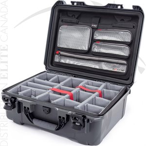 NANUK 940 CASE W / LID ORGANIZER / PADDED DIVIDER - GRAPHITE