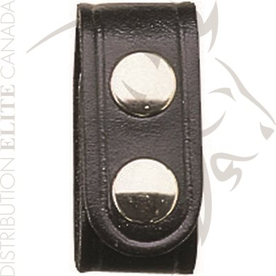 BIANCHI 33 PATROLTEK LEATHER BELT KEEPER - BW CHROME SNAP