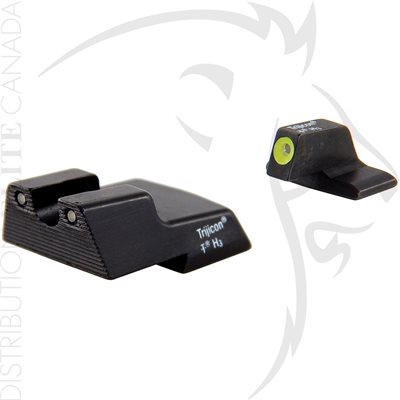 TRIJICON HD NIGHT SIGHTS - H&K .45C / P30 / VP9 - AVANT JAUNE