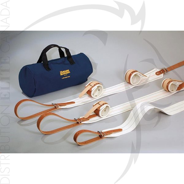 HUMANE RESTRAINT NON-LOCKING BED RESTRAINT KIT 1 (LEATHER)