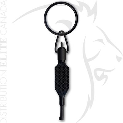 ZAK TOOL CLÉ DE MENOTTES KNURLED FLAT GRIP SWIVEL-POLY-NOIR